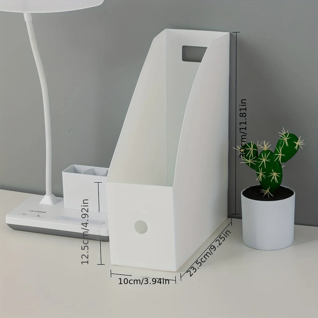 DeskStack Plastic Multi-Purpose Desk Organiser – Book Stand & File Holder