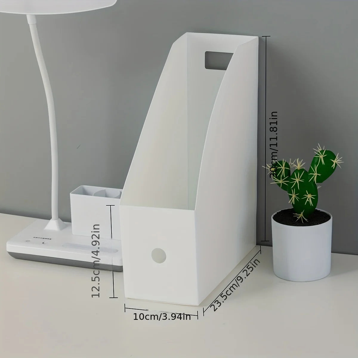 DeskStack Plastic Multi-Purpose Desk Organiser – Book Stand & File Holder