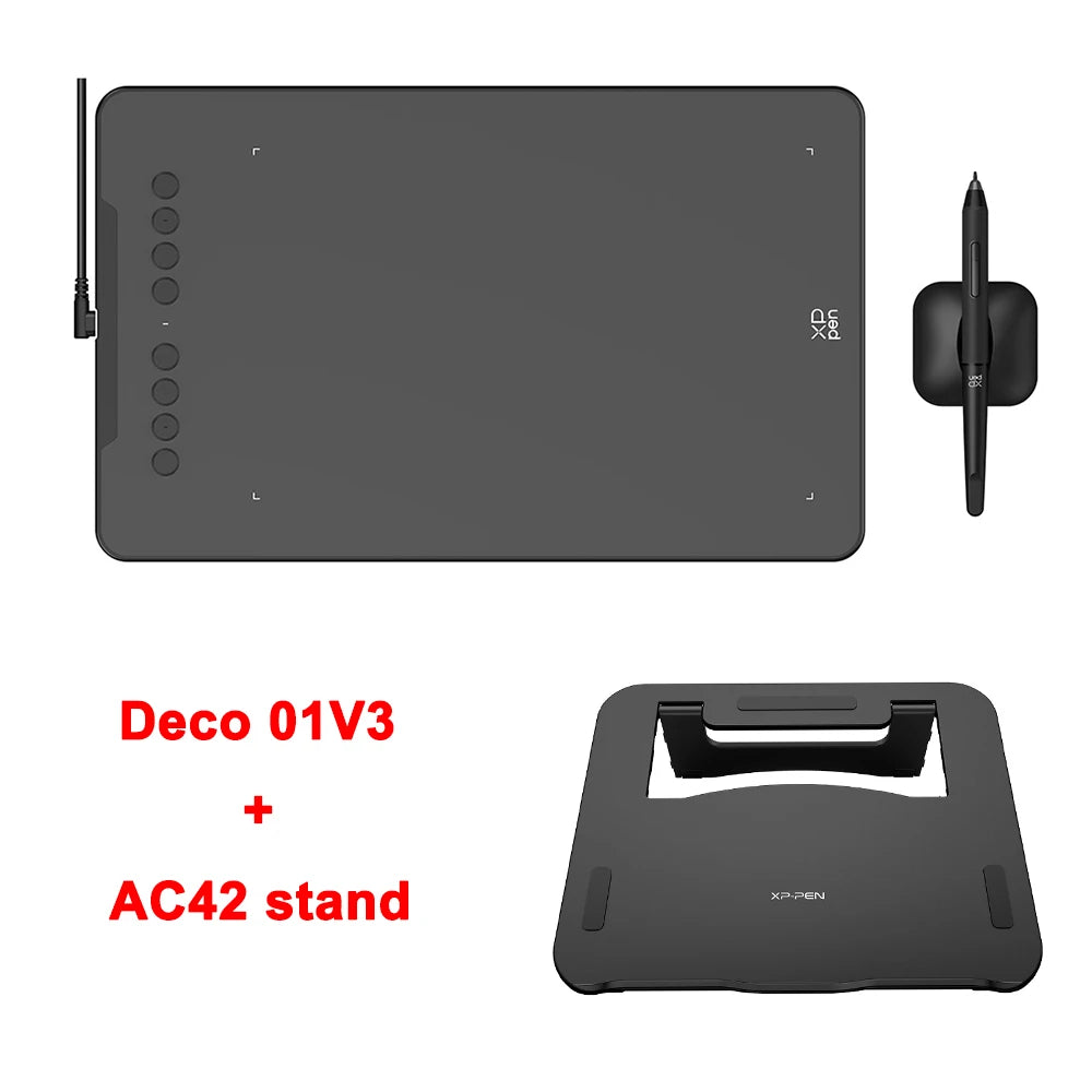 XPPen Deco01 V3 10" Graphics Drawing Tablet – 16384 Pressure Levels