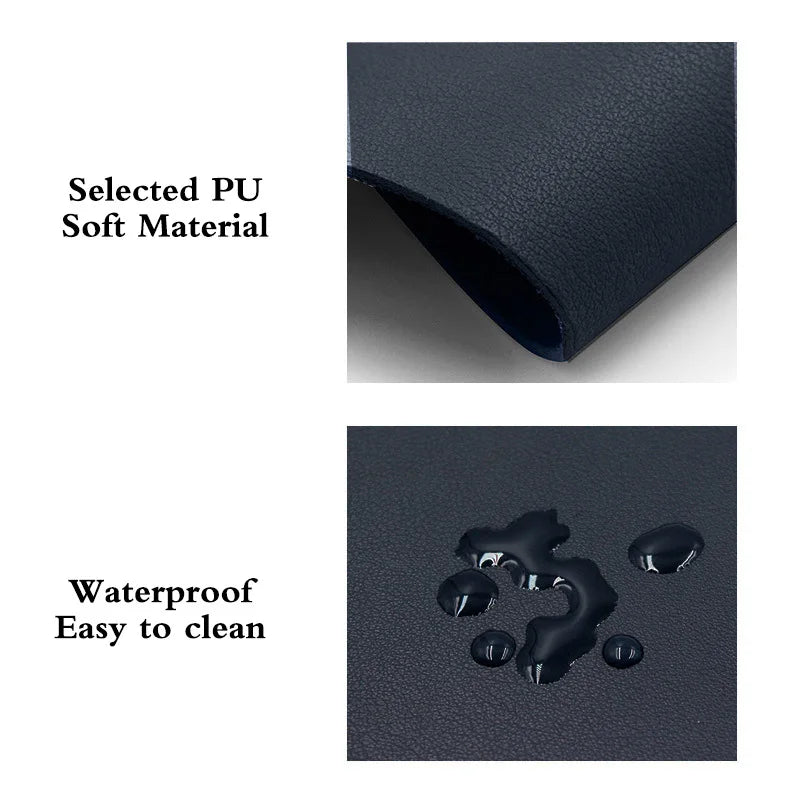 Universal PU Mouse Pad Non-Slip Gaming Desktop Mouse Pad Waterproof Anti-Scratch Easy To Clean Mat For PC Laptops Office Desktop