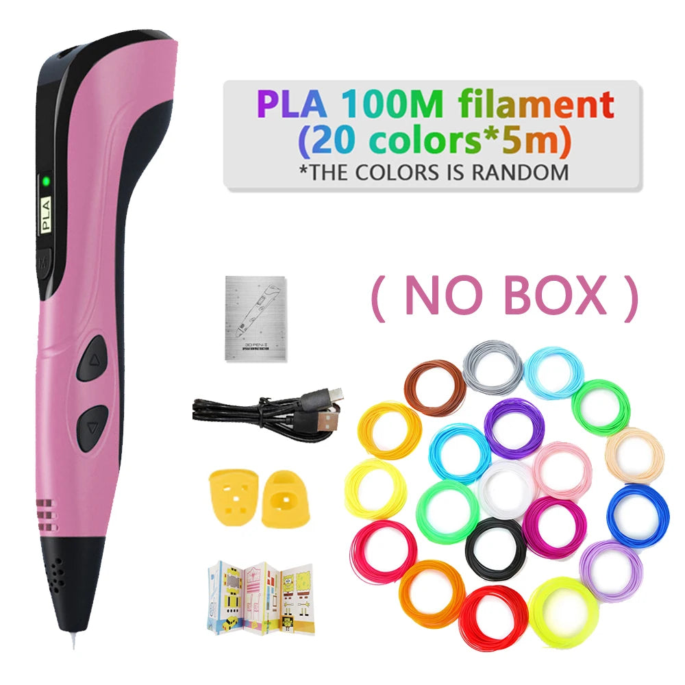 DoodlePen 3D Pen Set – LCD Display, PLA Filament, Kids Birthday & Christmas Gift