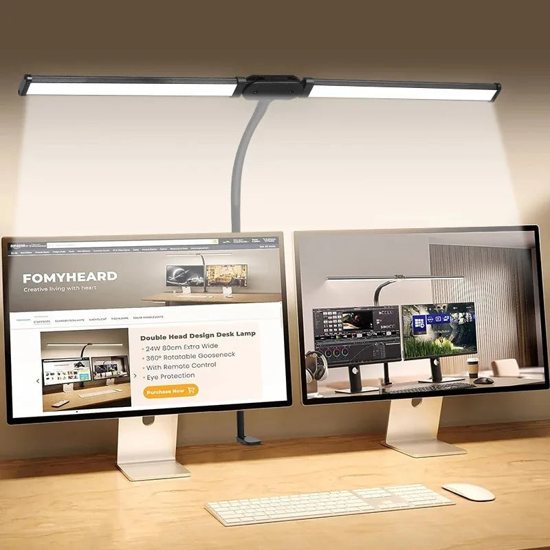 Double Single Head Led Clip Desk Lamp Dimmable Computer Table Lamps Monitor Light Architect Table Lamp for Office Reading Lights