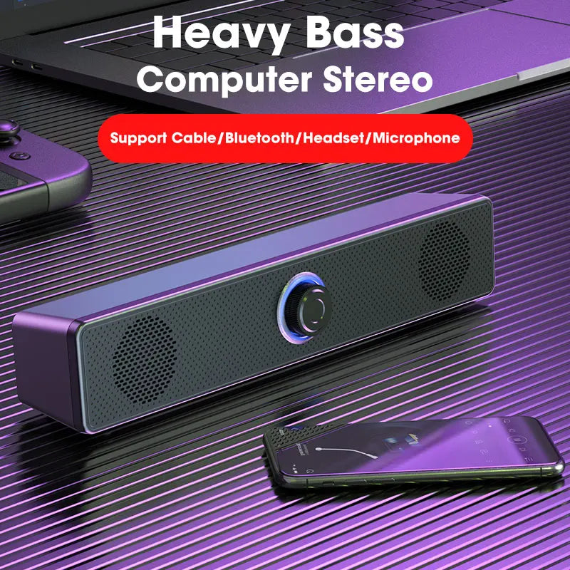 HOMEFISH Computer Desktop High-quality Bluetooth Wired Dual-purpose High-volume Microphone Two-in-one Speaker