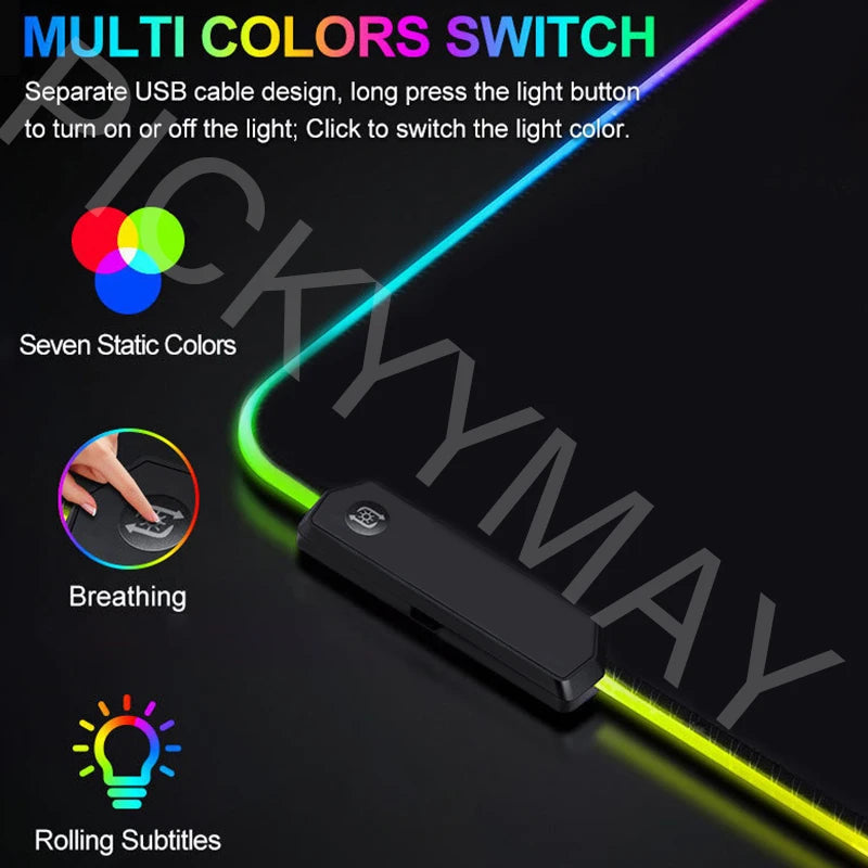 Cosmic Glow RGB XL Gaming Desk Mat – LED Backlit Space Mouse Pad (XXL)