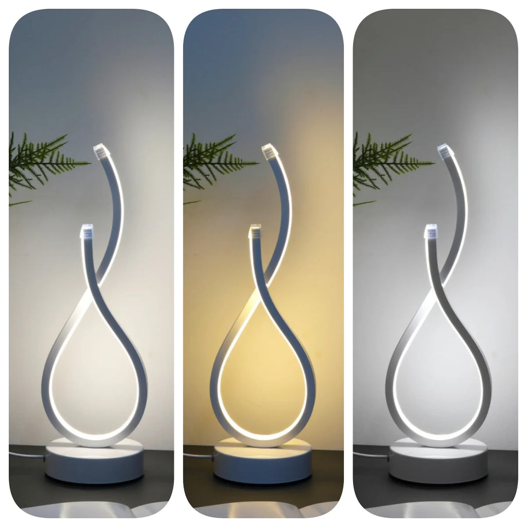 1PC Creative Modern Elegant White LOVE Gesture Desktop Lamp, USB Power Supply - Three-color Lighting, Suitable for Various Occas