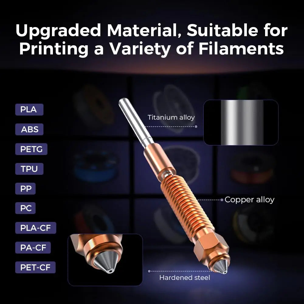 Creality K1C Quick-Swap Nozzle Kit – High Flow for K1C, K1 Max, Ender 3 V3