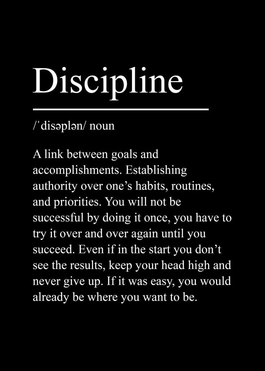 Black Minimalist Inspirational phrases Poster Print Success Focus Patience Definition Canvas Painting for Home Office Wall Decor
