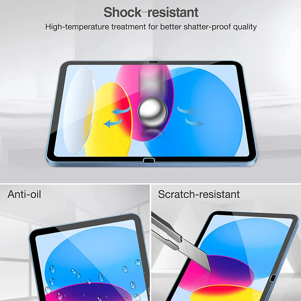 For iPad A16 Pro 13 M5 M4 12.9 10 9 9th 10th Generation Tempered Glass Screen Protector For Ipad Air 11 M2 M3 5 4 Mini 6 7 Film