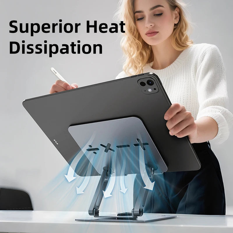 CABLETIME 360° Rotation Tablet Stand for iPad Adjustable Aluminum Foldable Desktop Stand Holder For Ipad Pro/Air/Mini Switch2 1