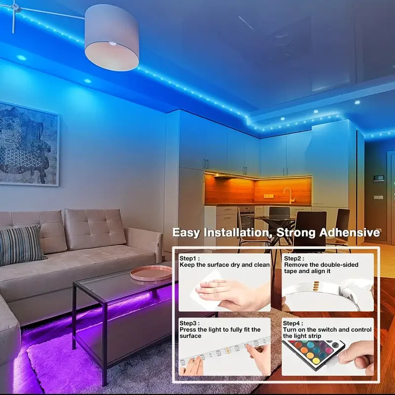 BeatStrip USB RGB LED Strip Lights – 1M to 40M, Music Sync & App Control