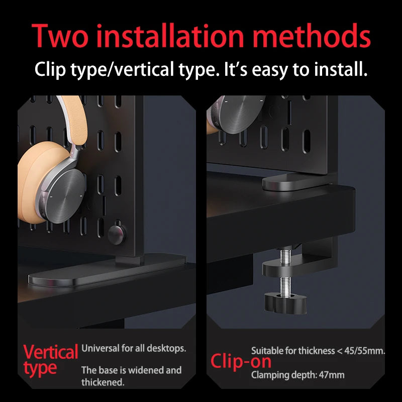 Desktop Standing Pegboard For Home And Office Use. Freely Combinable Accessories For Organizing Stationery.