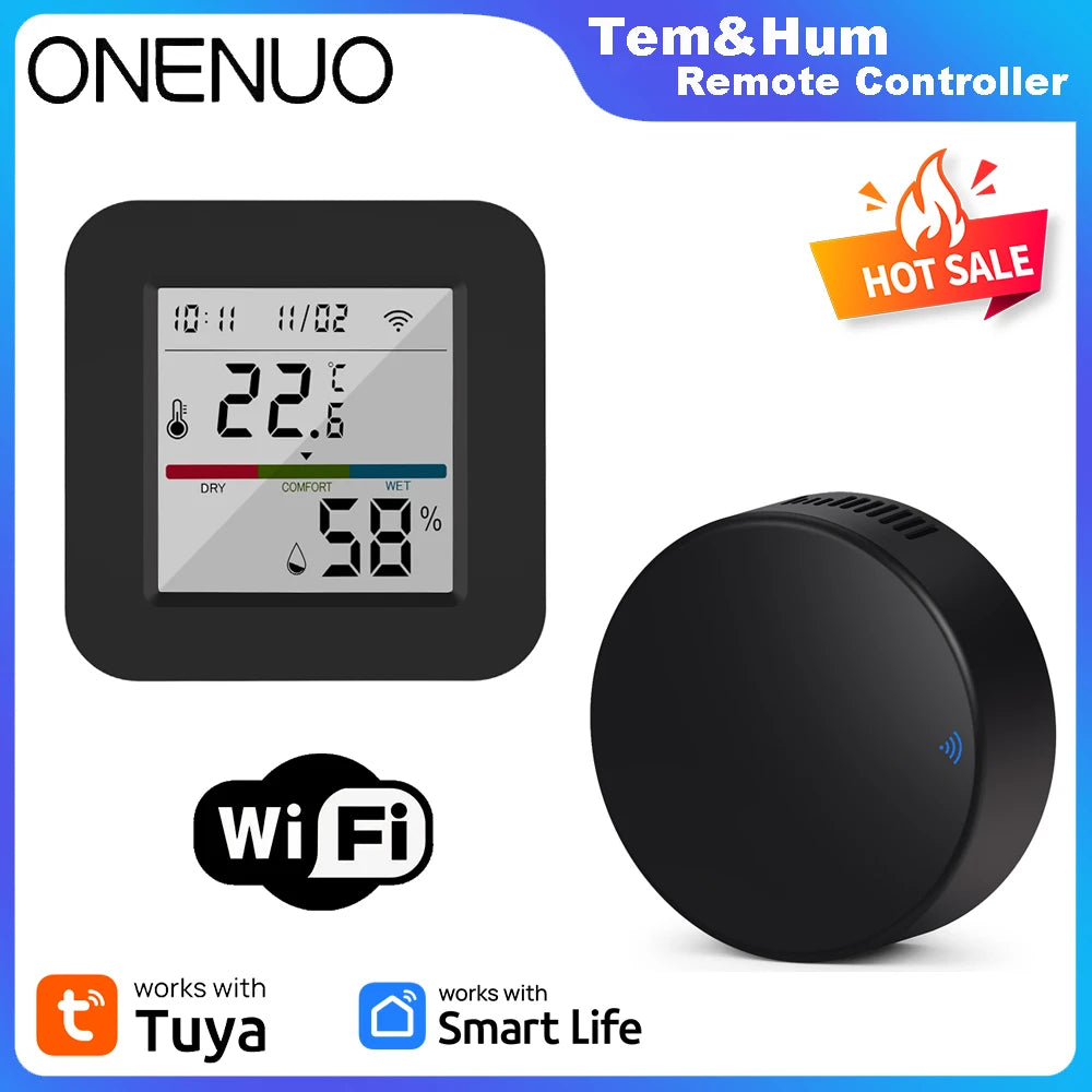 Tuya Smart Universal IR Remote – WiFi, Temperature & Humidity Sensor