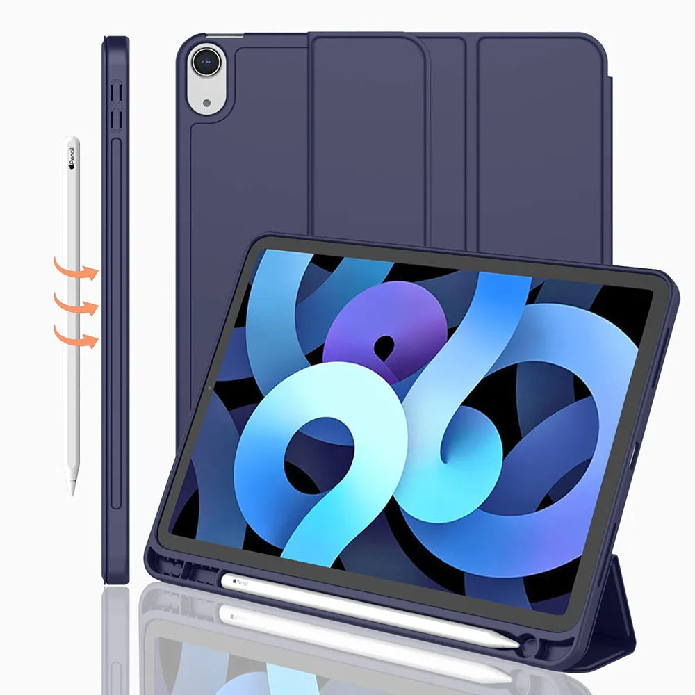 iPad Protective Case – Full-Cover Anti-Drop Silicone Shell with Pen Slot (9.7" & 11")