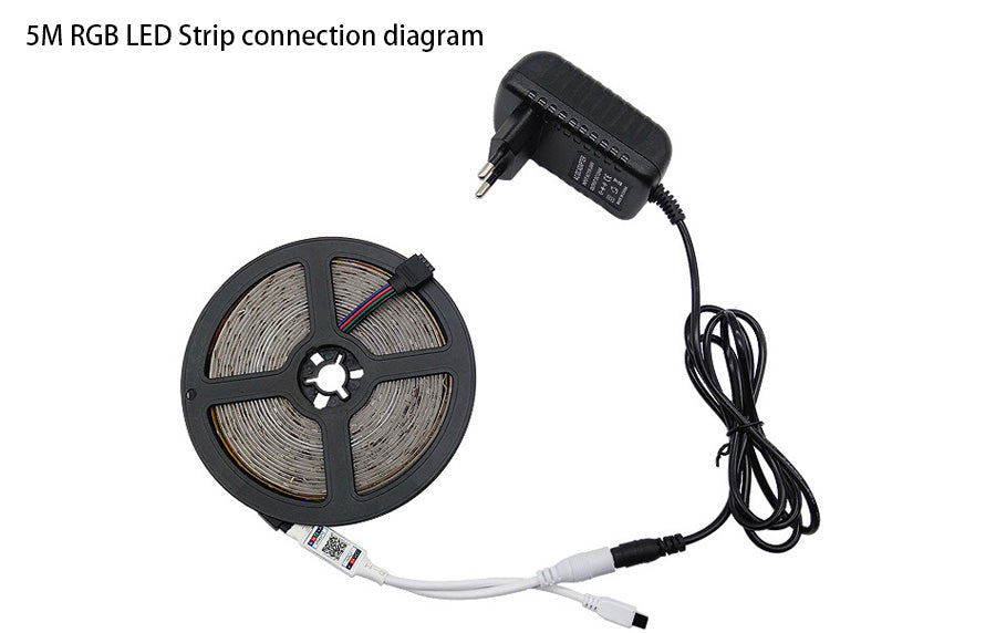 SmartStrip RGB LED Strip Lights – 5M to 20M, WiFi & Bluetooth, Waterproof