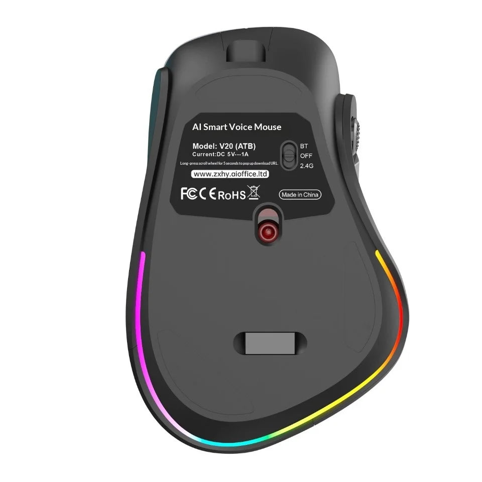 Inphic A9 Pro Three-Mode Gaming Mouse – RGB Light Pillar, 12800 DPI & Macro Driver