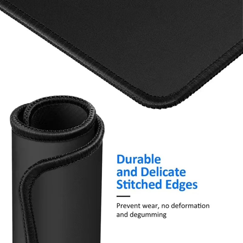Solid black small mouse pad, desktop pad, computer accessory