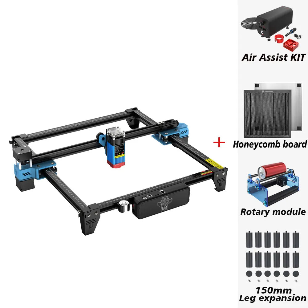 TwoTrees TTS-55 Pro 80W Laser Engraver – WiFi, Offline Control & 445nm Blue Light CNC