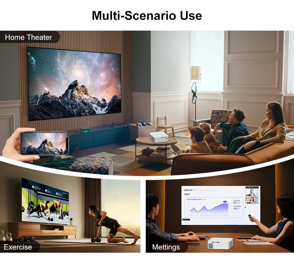 LumiBeam L9W 4K Mini Portable Projector