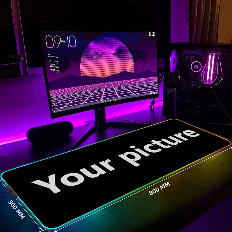 Cosmic Glow RGB XL Gaming Desk Mat – LED Backlit Space Mouse Pad (XXL)