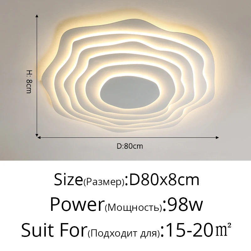 SteadGlow Modern LED Ceiling Lamp – Dimmable Remote Control Light for Bedroom, Office & Living Room