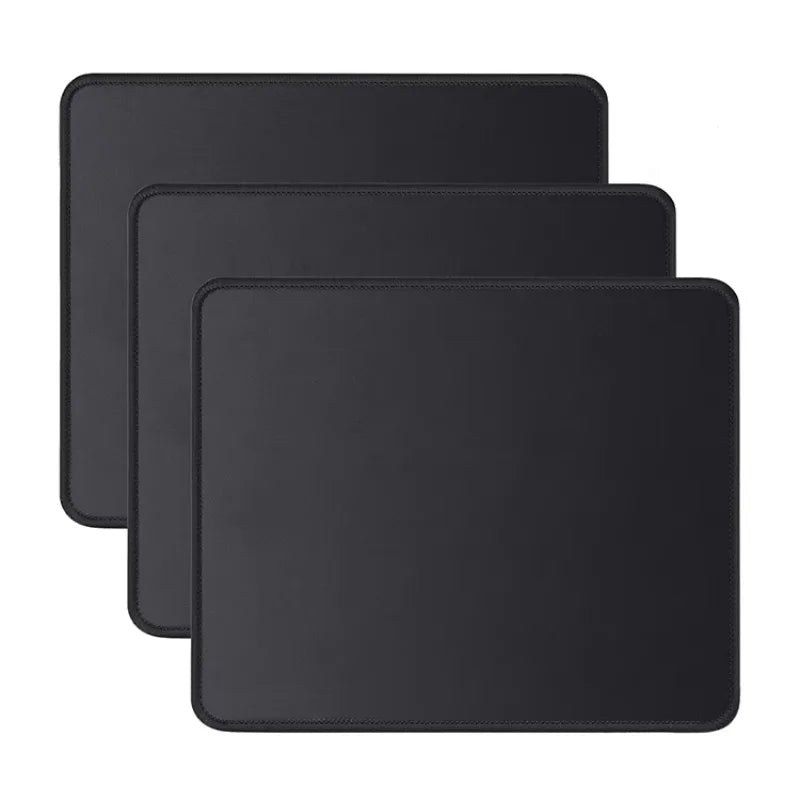 Solid black small mouse pad, desktop pad, computer accessory