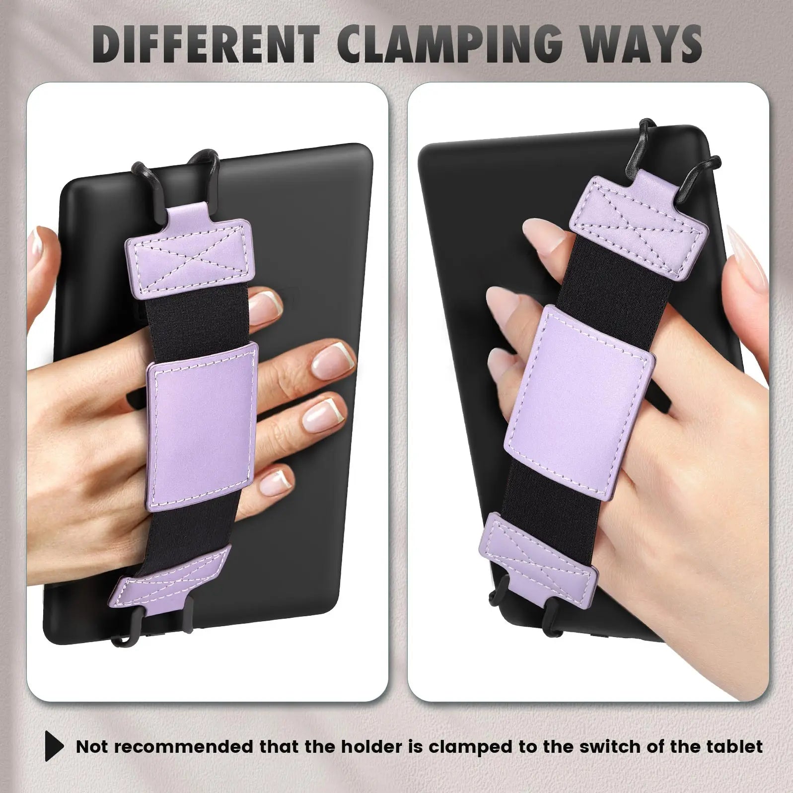 Soft Hand Strap for 6-8" Kindle eReaders Fire Tablet -Kindle/Kobo/Voyaga/Lenovo/Sony Kindle E-Book Tablet,Black High-Elasticity