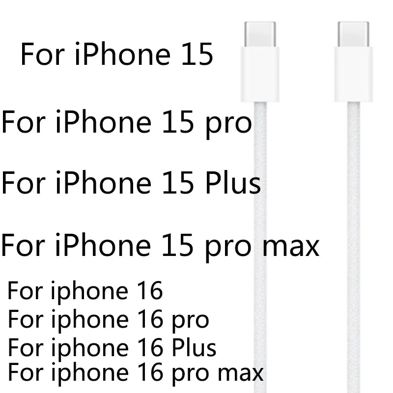 20W USB-C Fast Charger for iPhone 17, 16, 15, 14 – Includes Apple Cable