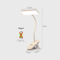 ClipGlow USB Rechargeable LED Reading Light – Touch Dimmable Clip & Magnetic Desk Lamp