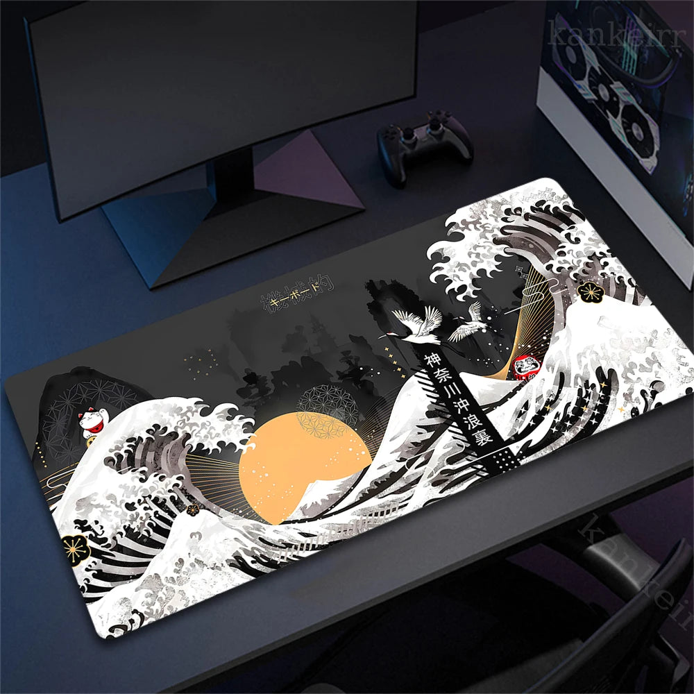Great Wave XL Gaming Desk Mat – Personalized Art Mouse Pad (XXL HD Mouse Mat)