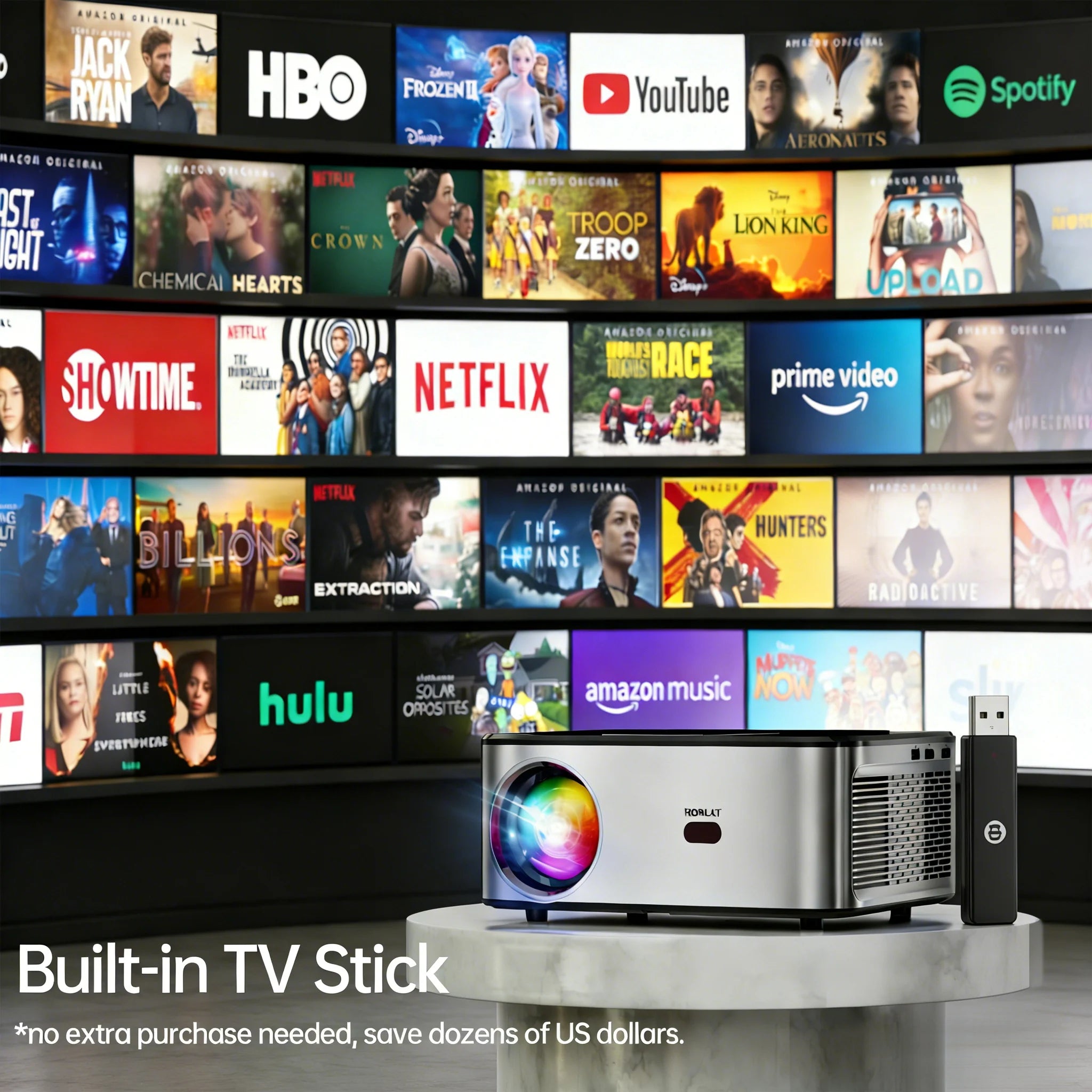 CineNova T03 Smart 4K Home Theater Projector