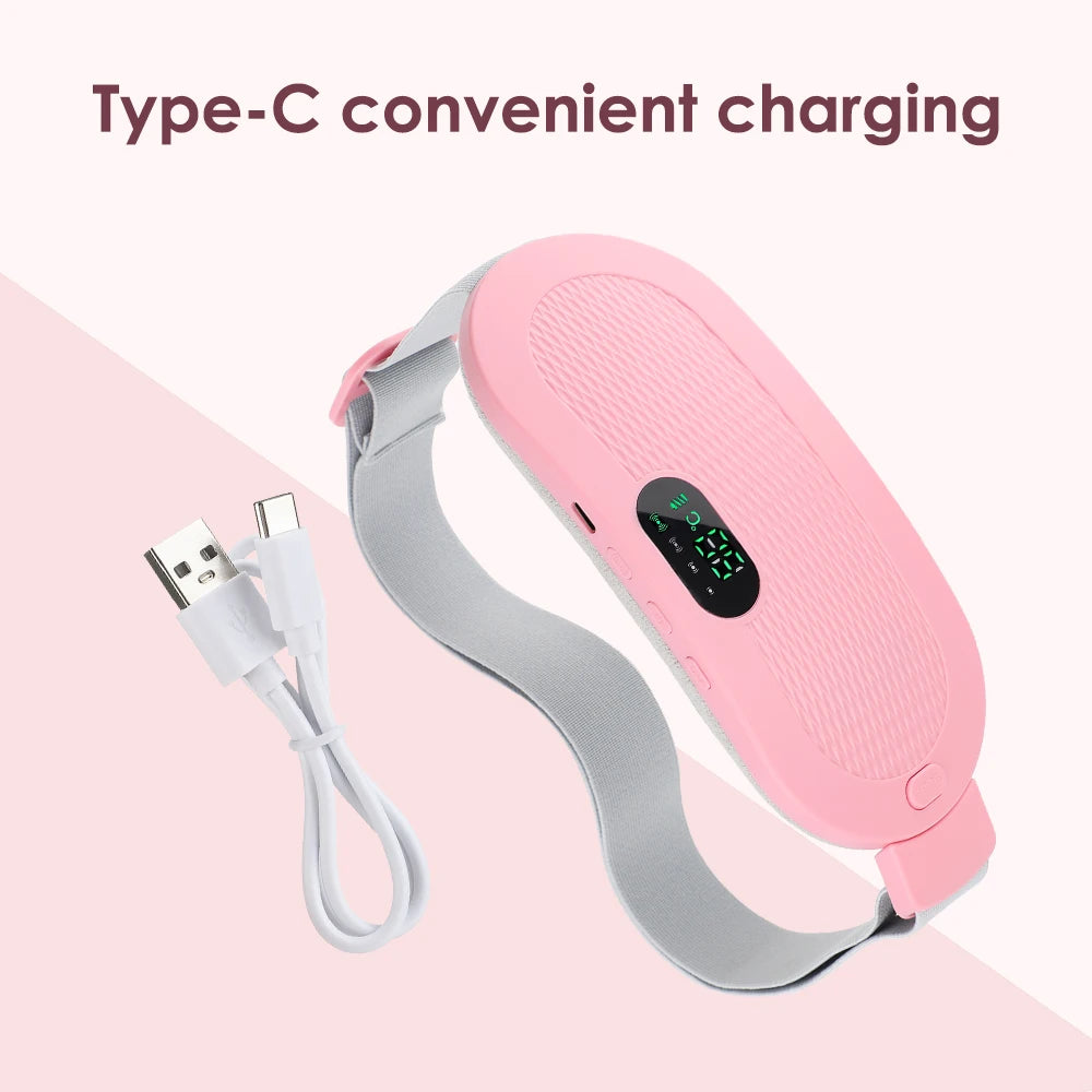 HeatWrap Electric Heating Pad – Menstrual Cramp Massager Belt with Vibration