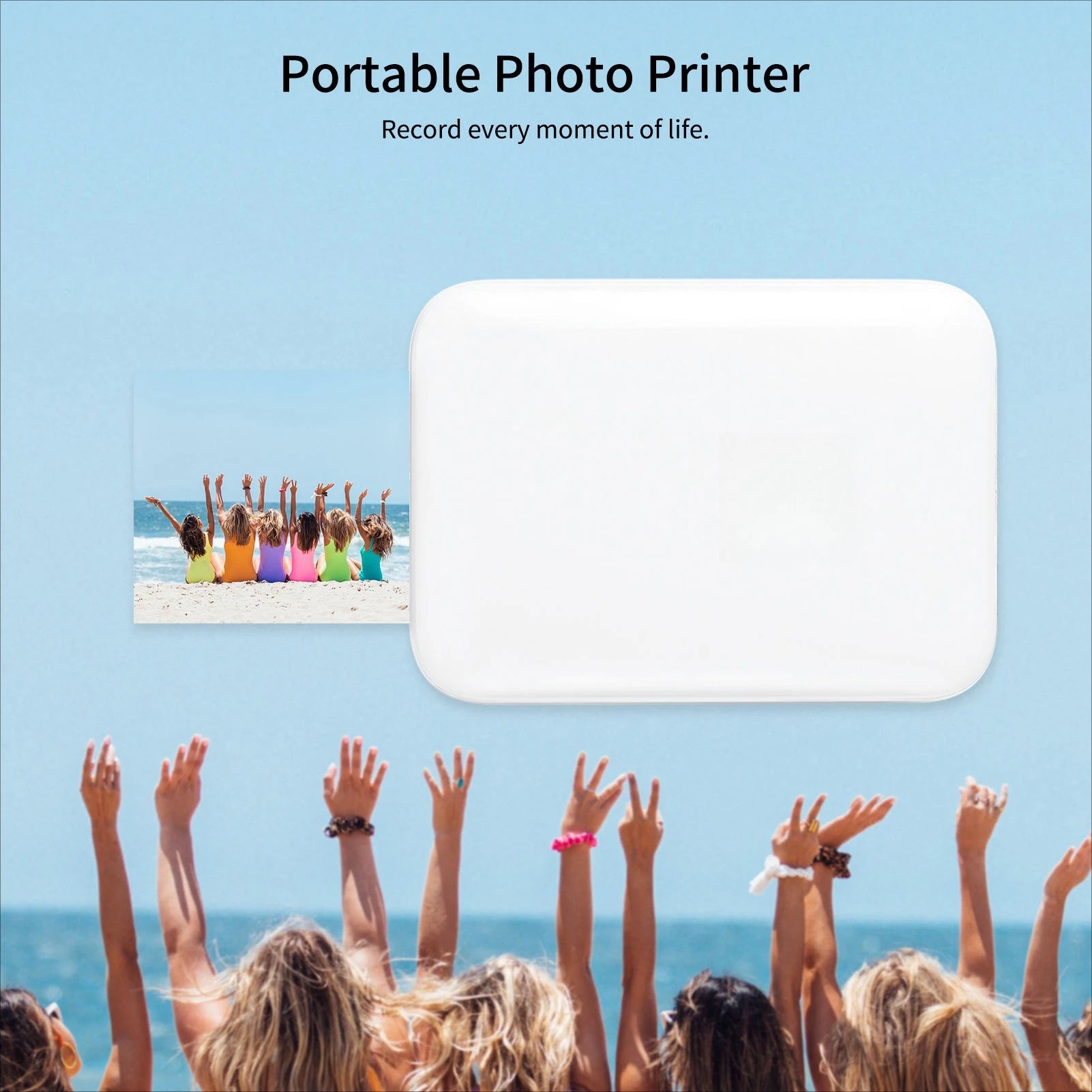 SnapPrint Mini Bluetooth Photo Printer – 3” Portable Wireless Color Pocket Printer