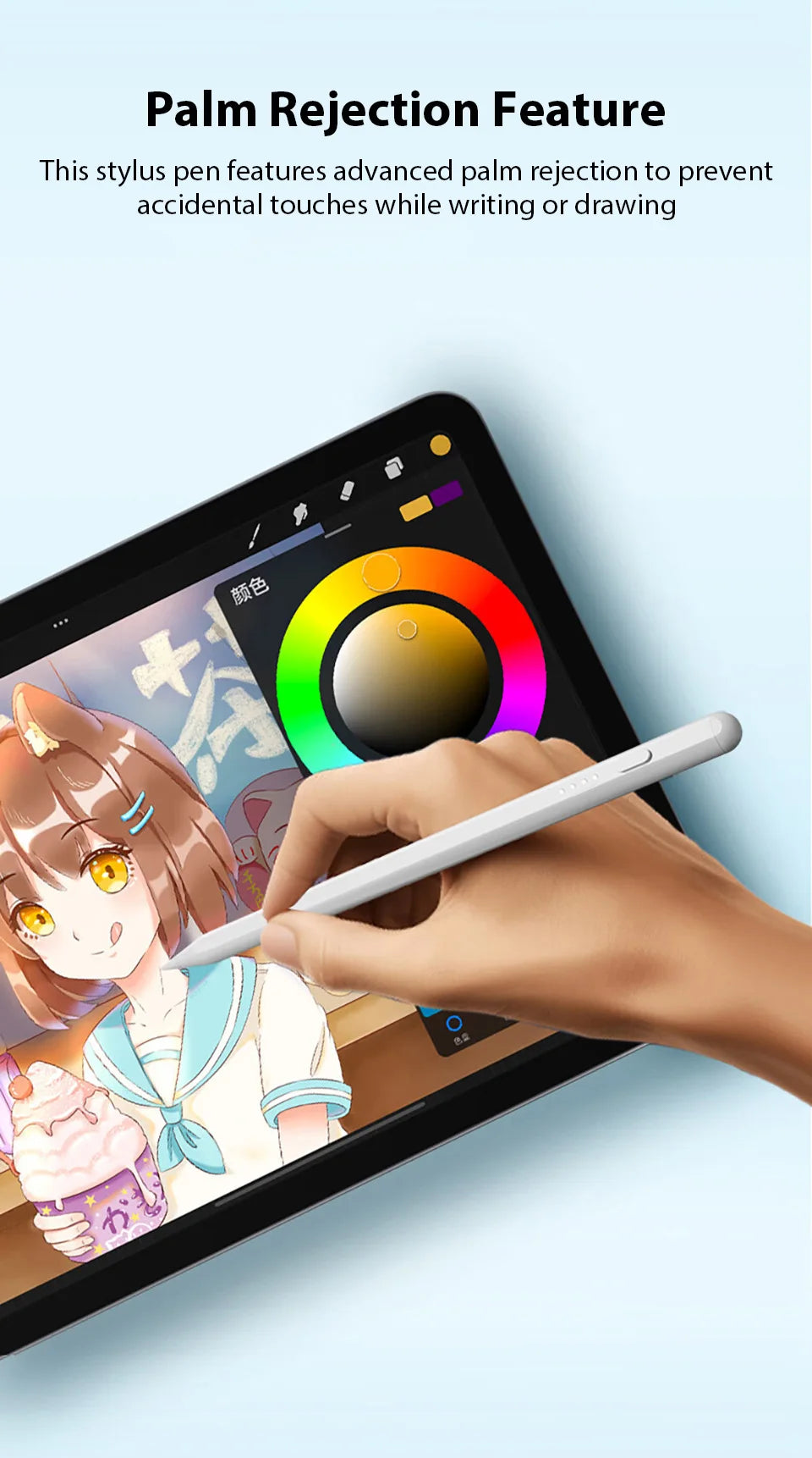 For Apple Pencil For iPad A16 Pro 13 11th M5 M4 12.9 Air 11 M3 M2 5 4 3 Stylus Pen 10 9 10th 9th Generation Mini 7 6 Touch Pens