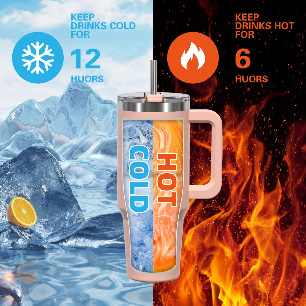 WATERSY Stainless Steel Tumbler with Straw – 20oz / 30oz / 40oz Vacuum Insulated