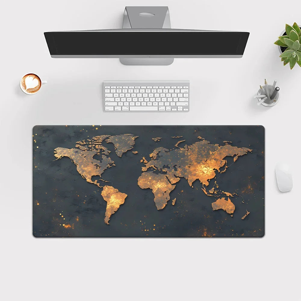 World Explorer XL Gaming Desk Mat – 900x400 Anti-Slip Mouse Pad for PC & Laptop