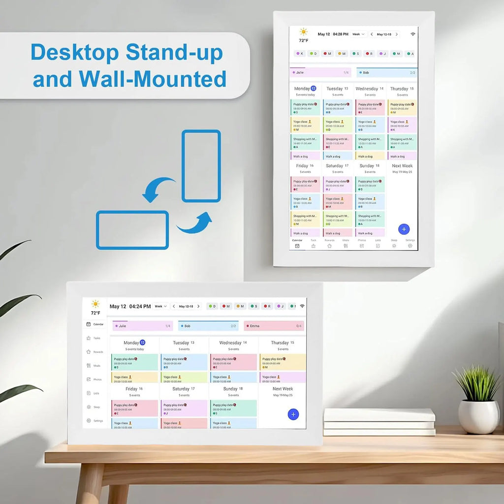 15.6" Smart Family Digital Calendar – 1080P WiFi Touchscreen Display & Interactive Planner