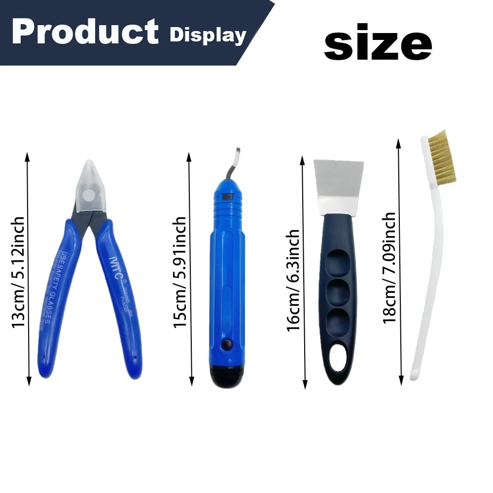 3D Printing Multi-Tool Kit – Scissors, Cleaning Needles, Tweezers, Pliers & Deburring Set