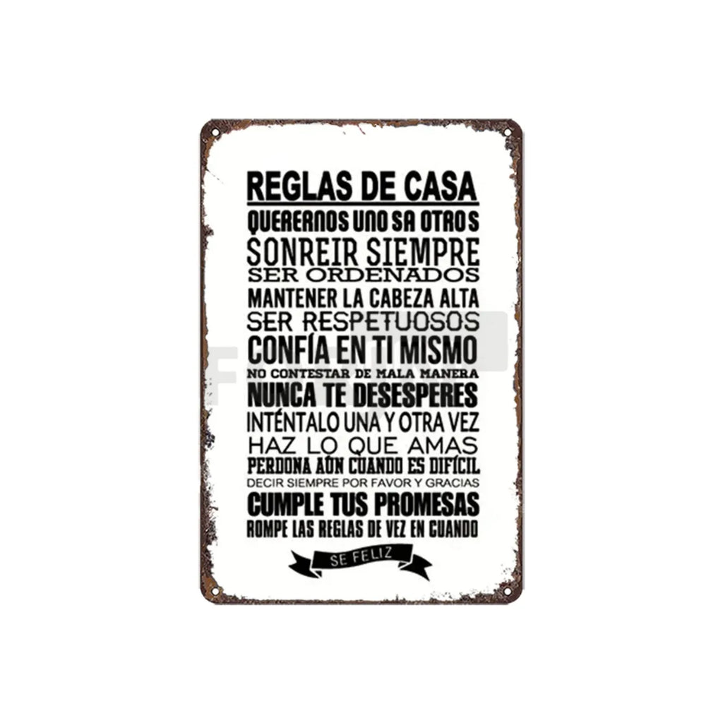 Spanish Inspirational Quote Poster,Spain Wall Art Metal Sign,Black and White Minimalist Painting,Gift for Home Room Office Decor