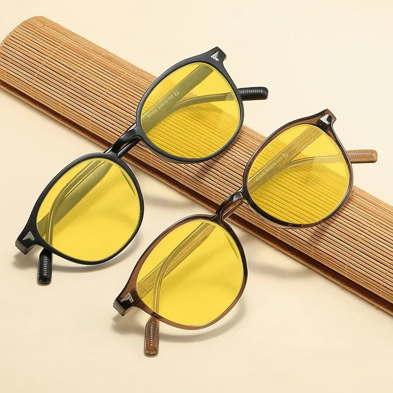 Yellow Blue Light Gaming Glasses – Night Vision Anti-Glare Computer Eyewear for Eye Strain Relief
