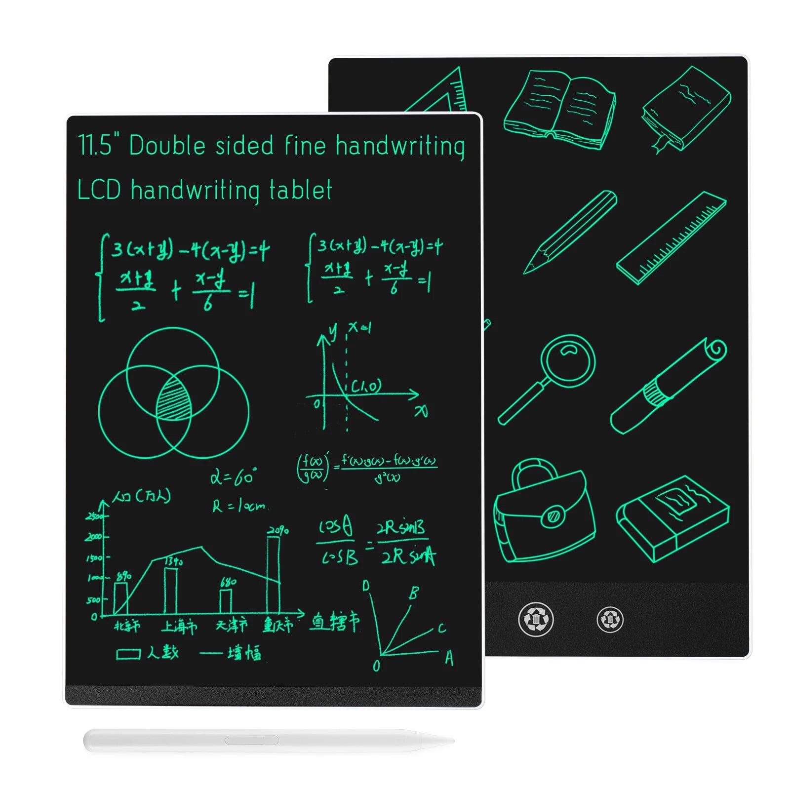 DuoWrite Double-Sided LCD Drawing Tablet – 10.5"/11.5" Kids Drawing Board