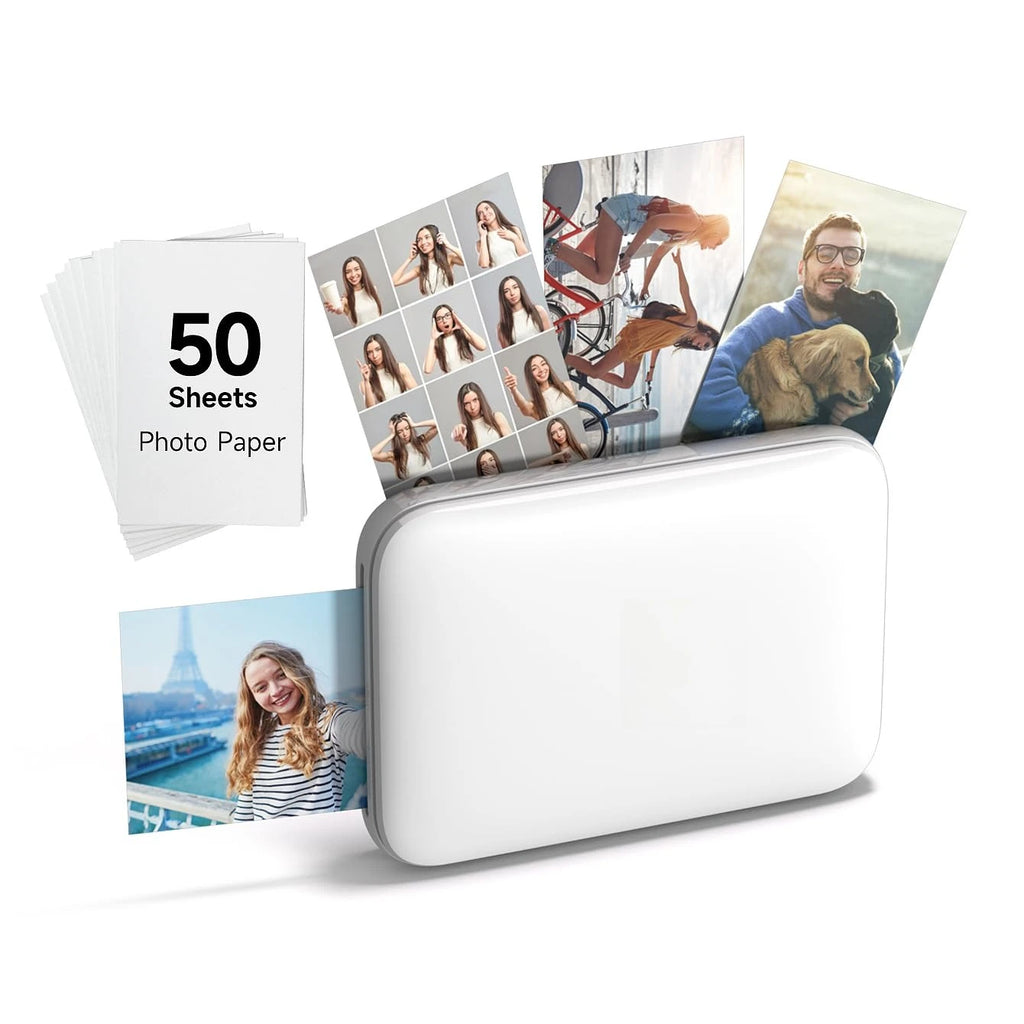 SnapPrint Mini Bluetooth Photo Printer – 3” Portable Wireless Color Pocket Printer