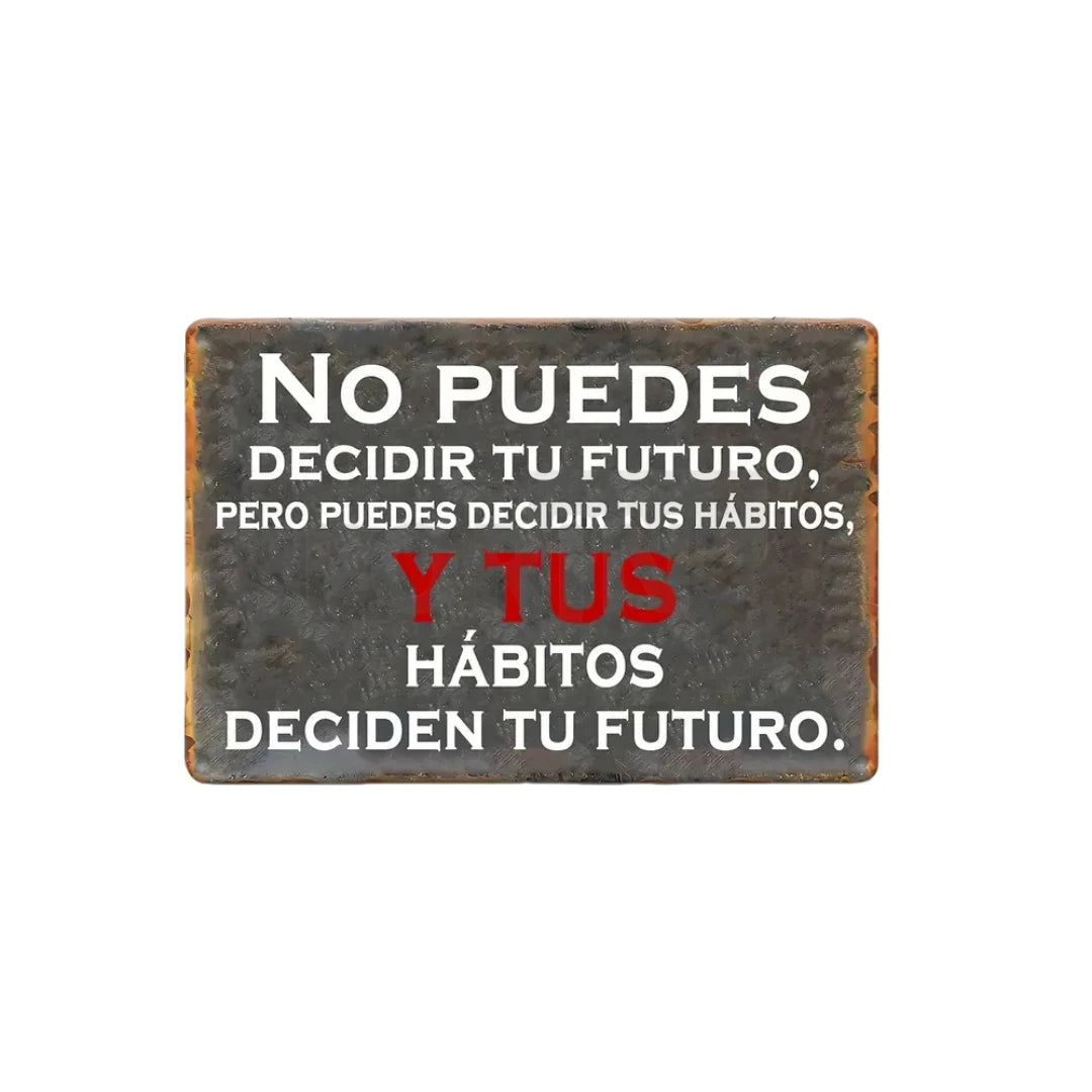Spanish Inspirational Quote Poster,Spain Wall Art Metal Sign,Black and White Minimalist Painting,Gift for Home Room Office Decor