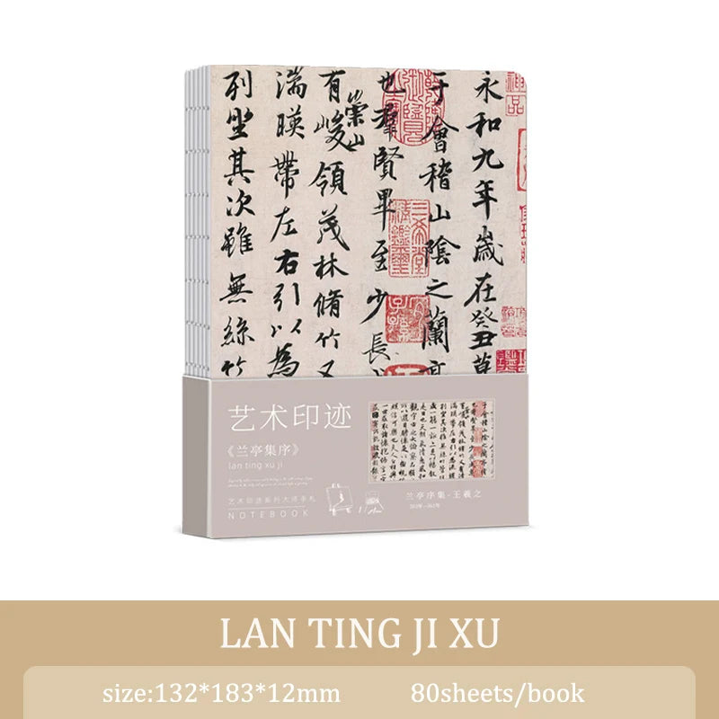 A5 Notebook Ukiyoe & Famous Painting Series Cover,80sheets/Book Writing Diary Recording Life Office Study Note Supplies CS-058