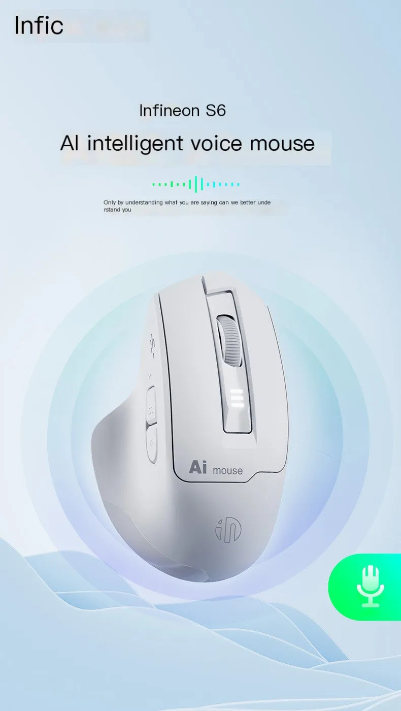 VoiceClick AI Voice Mouse – Wireless Dual-Mode, Voice Typing & Silent Click