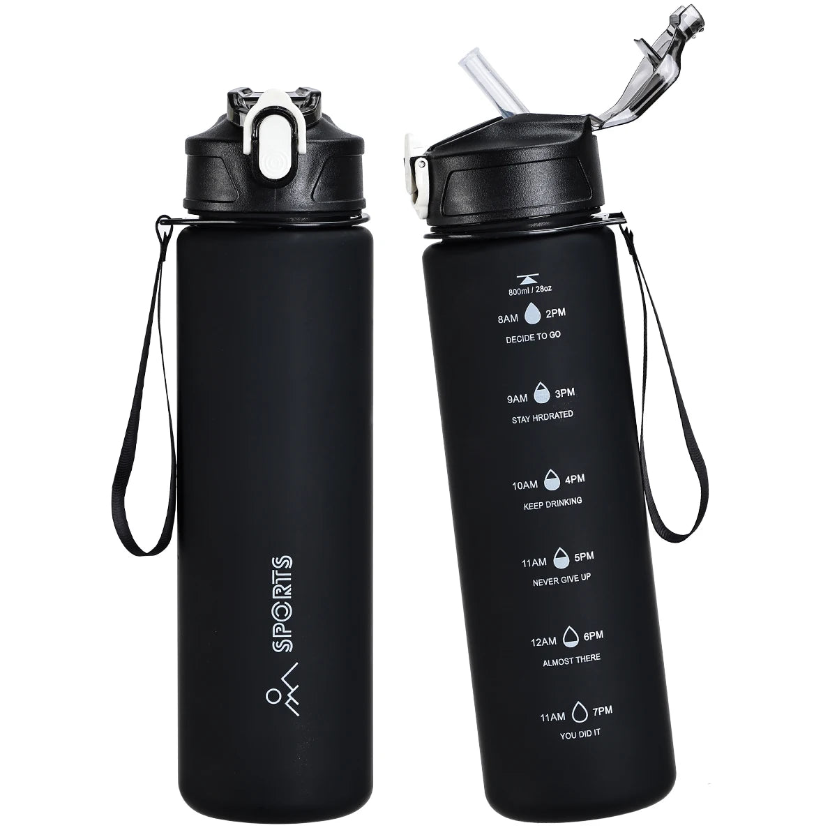 TrailSip 800ml Sports Water Bottle with Straw – Outdoor, Fitness & Cycling