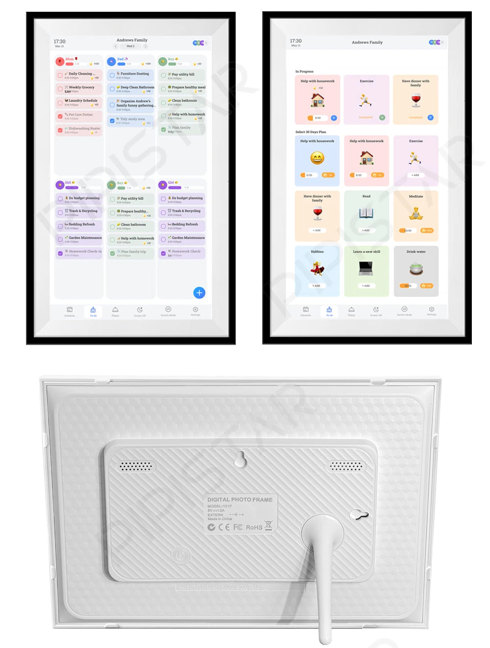 FamilyBoard 15.6" WiFi Smart Digital Calendar & Chore Chart – HD Touchscreen Family Planner