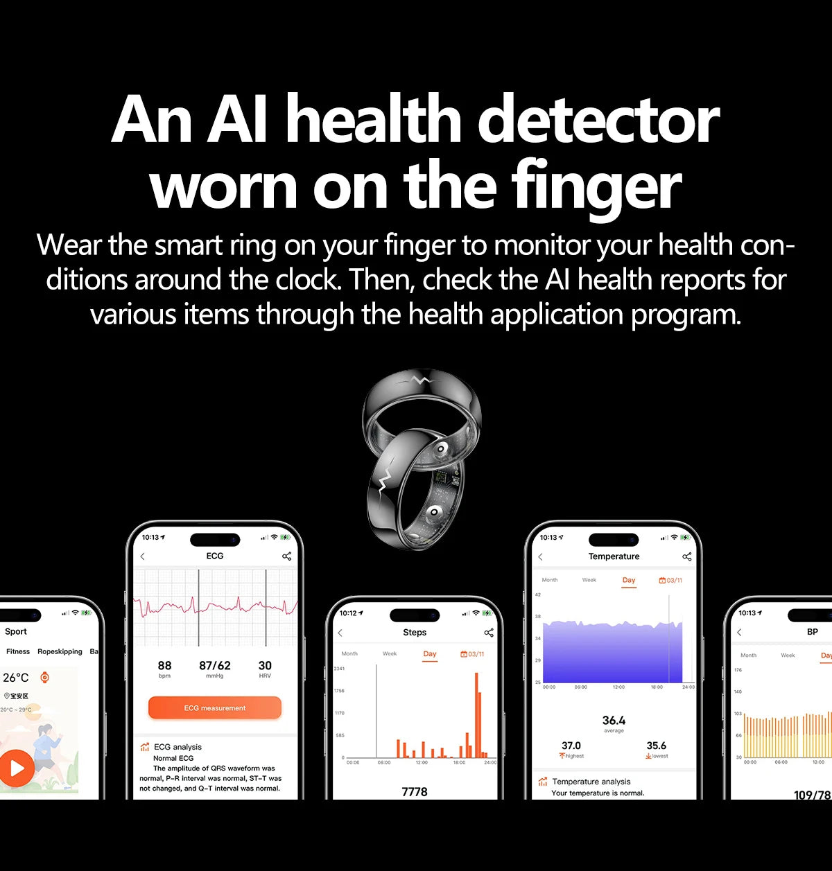 NOYAFA Smart Ring – Heart Rate, Blood Oxygen & Multi-Sport Health Monitor