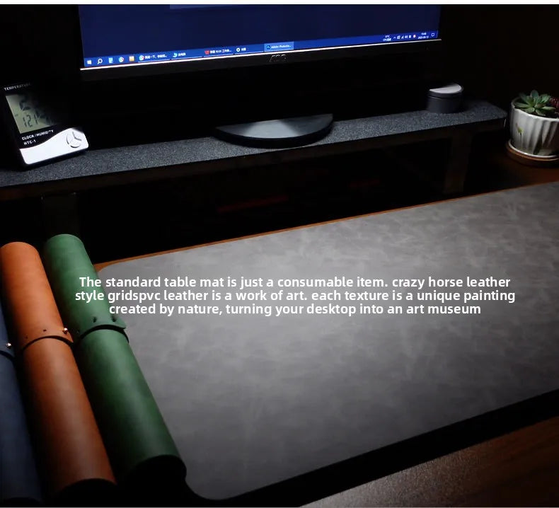 DeskCloud Pro 3-Piece – Waterproof PU Desk Mat + Mouse Pad + Wrist Rest Set