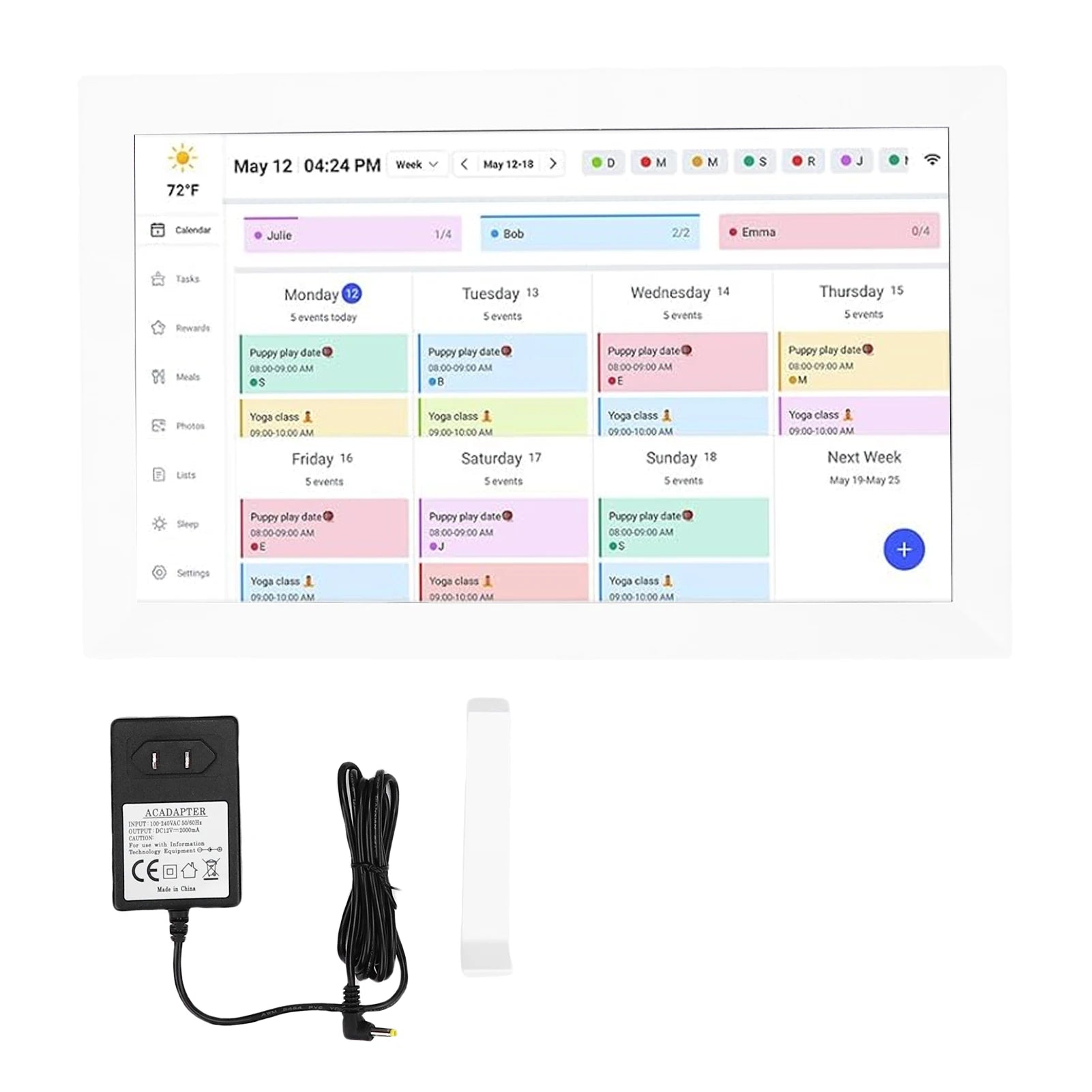 15.6" Smart Family Digital Calendar – 1080P WiFi Touchscreen Display & Interactive Planner