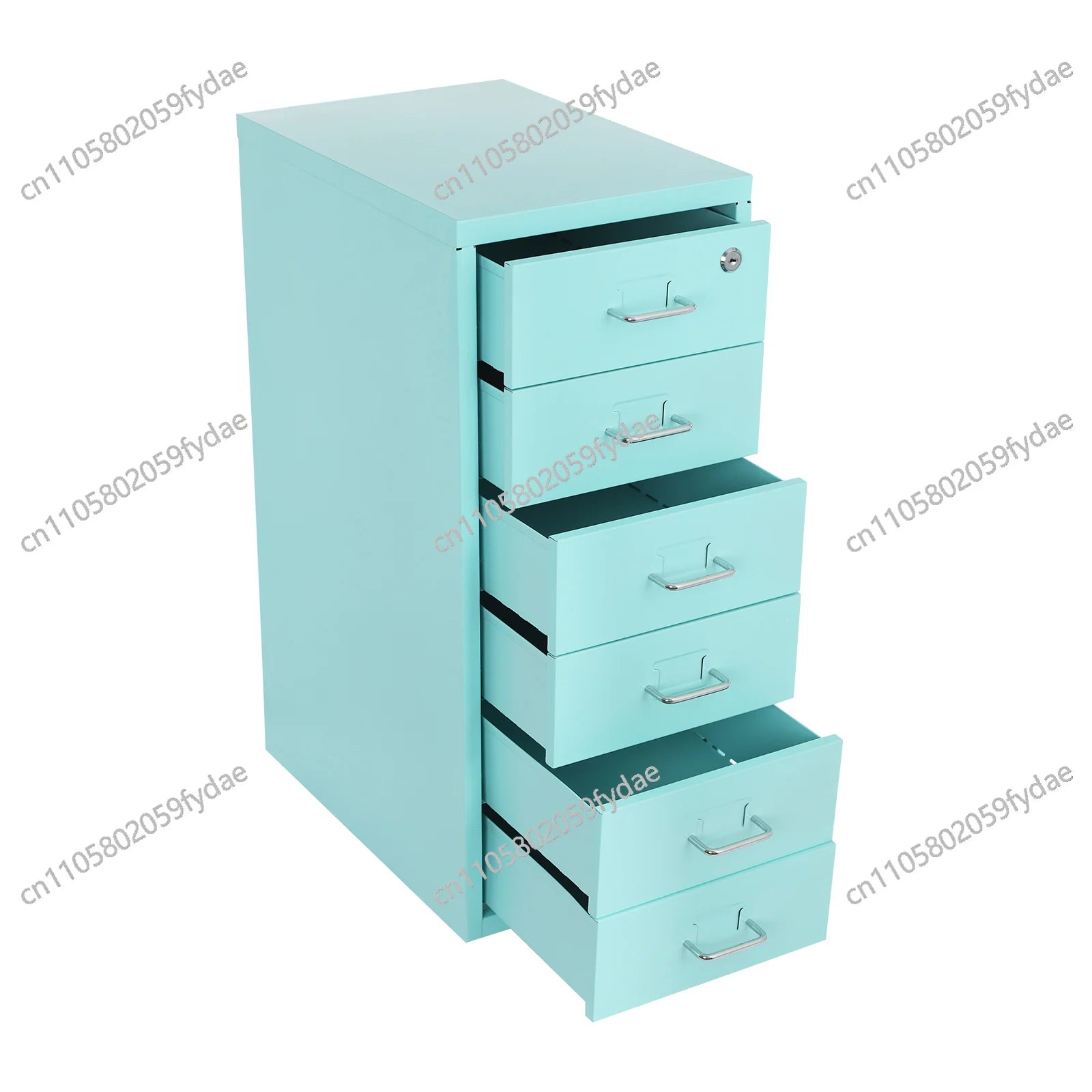 6-Tiers: Vertical File Cabinet,Cold-Rolled Steel Metal File Cabinet  Filing Cabinet Blue in the Office, Study